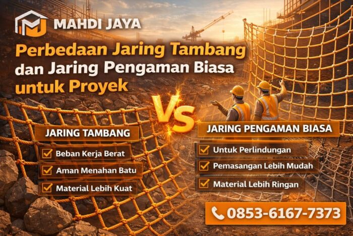 Perbedaan Jaring Tambang dan Jaring Pengaman Biasa untuk Proyek